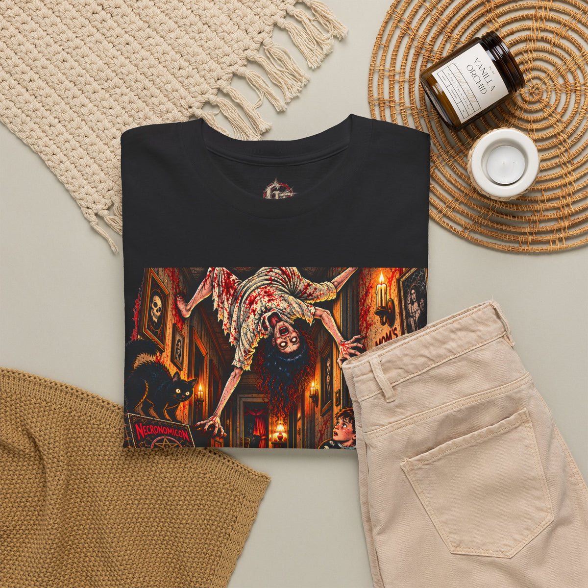 Mom Does the Spider Walk Horror Shirt | Funny Possessed Mom Halloween Tee | Grind & Thread Co.