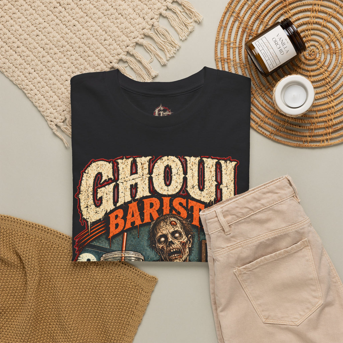 Ghoul Barista Shirt | Zombie Coffee Shirt | Horror Coffee T-Shirt | Retro Halloween Shirt | Spooky Coffee Lover Gift