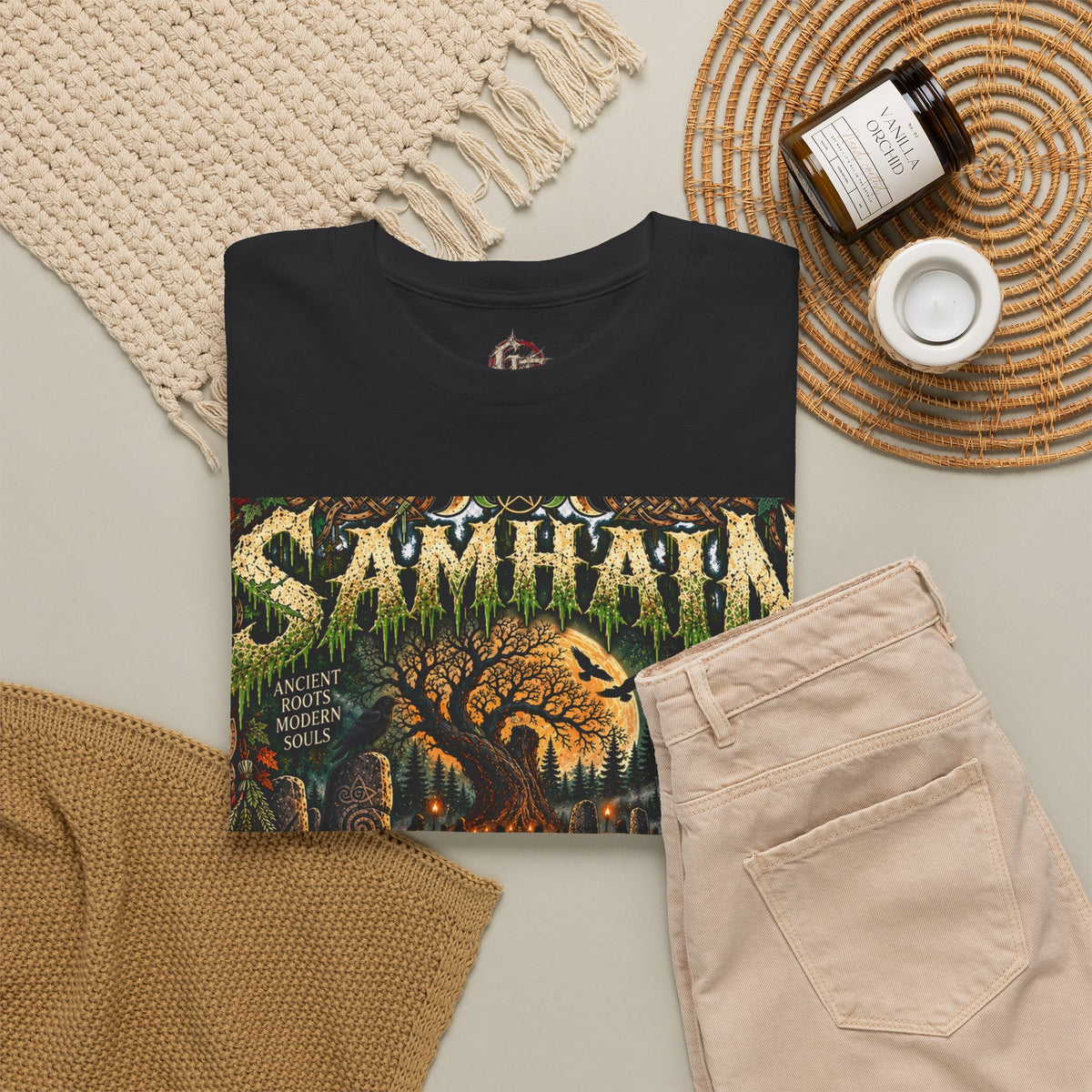 Samhain Shirt | The Veil Grows Thin T-Shirt | Pagan Halloween Tee | Celtic Witchy Shirt | Gothic Occult Apparel | Grind & Thread Co.