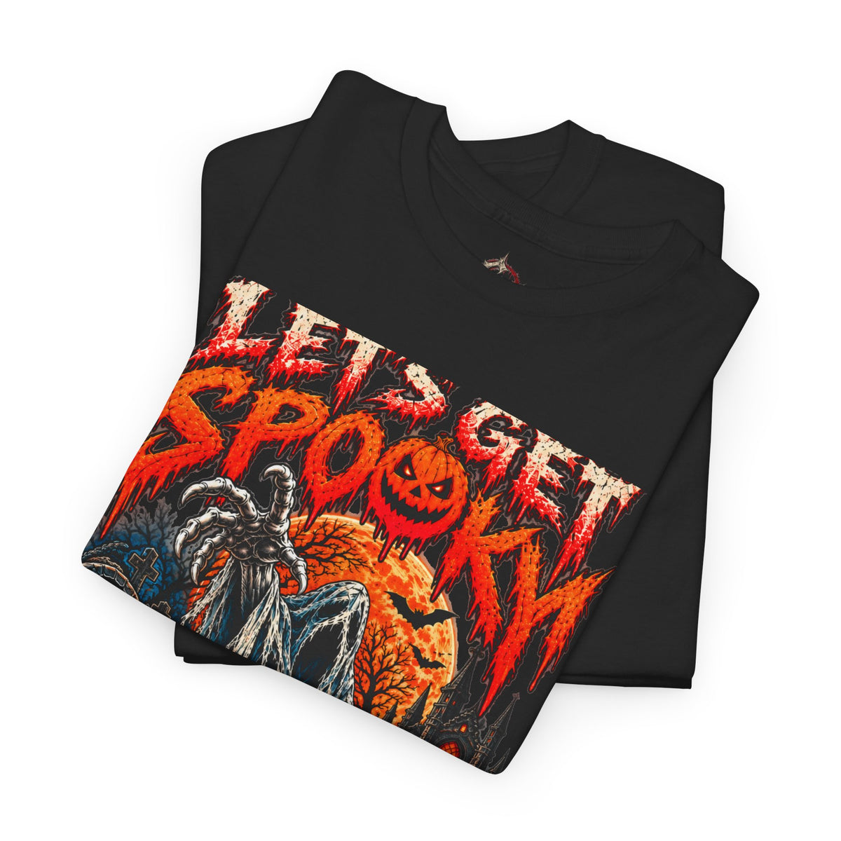 Let’s Get Spooky Halloween Shirt | Raise Hell Raise the Dead Horror Tee | Gothic Halloween Graphic Shirt | Grind & Thread Co.