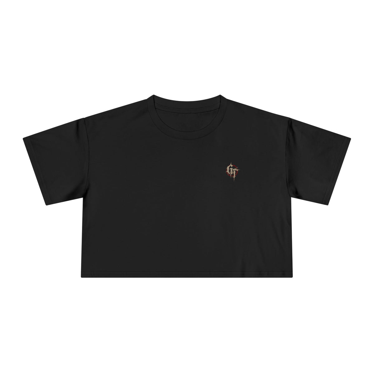 Just Battling My Demons Women's Crop Tee | Gothic Gym Shirt | Grind & Thread Co.